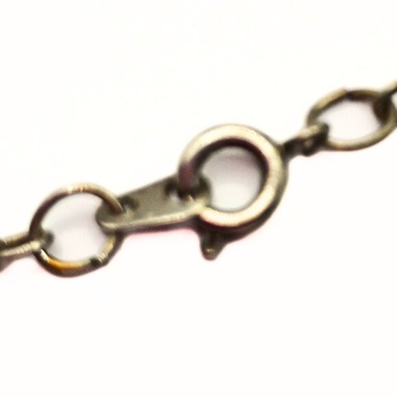 Vintage Silver Tone St Christopher Pendant Necklace Unisex Intricate Filigree - Picture 3 of 3